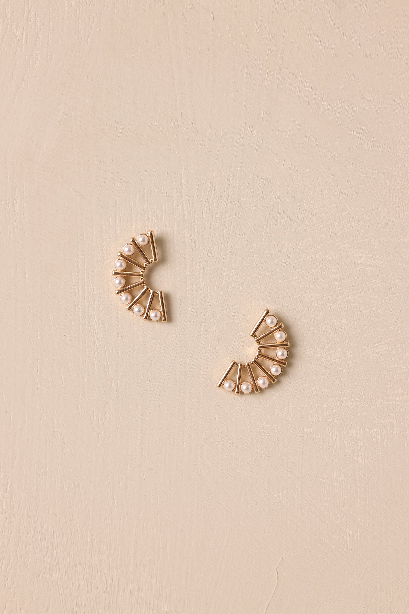 Gentle Breezes Gold & Ivory Pearl Earrings