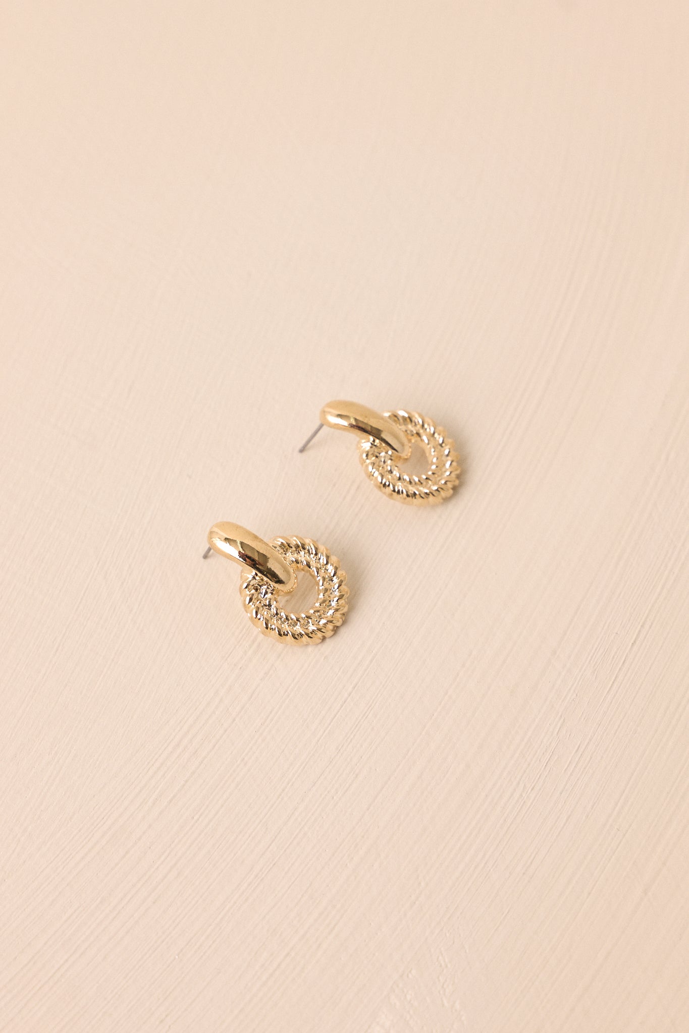 Rainy Day Woman Gold Braided Drop Earrings