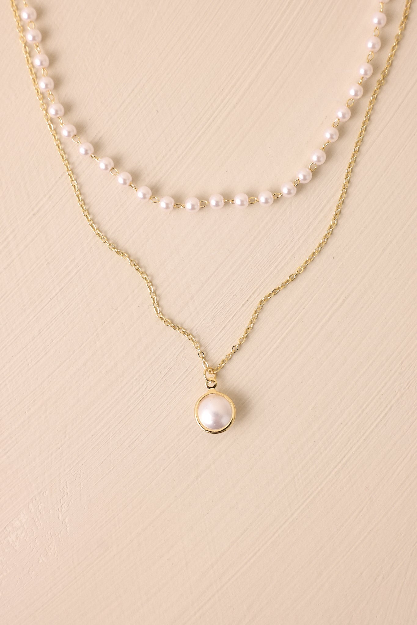 Stardust Serenade Ivory Pearl Layered Necklace
