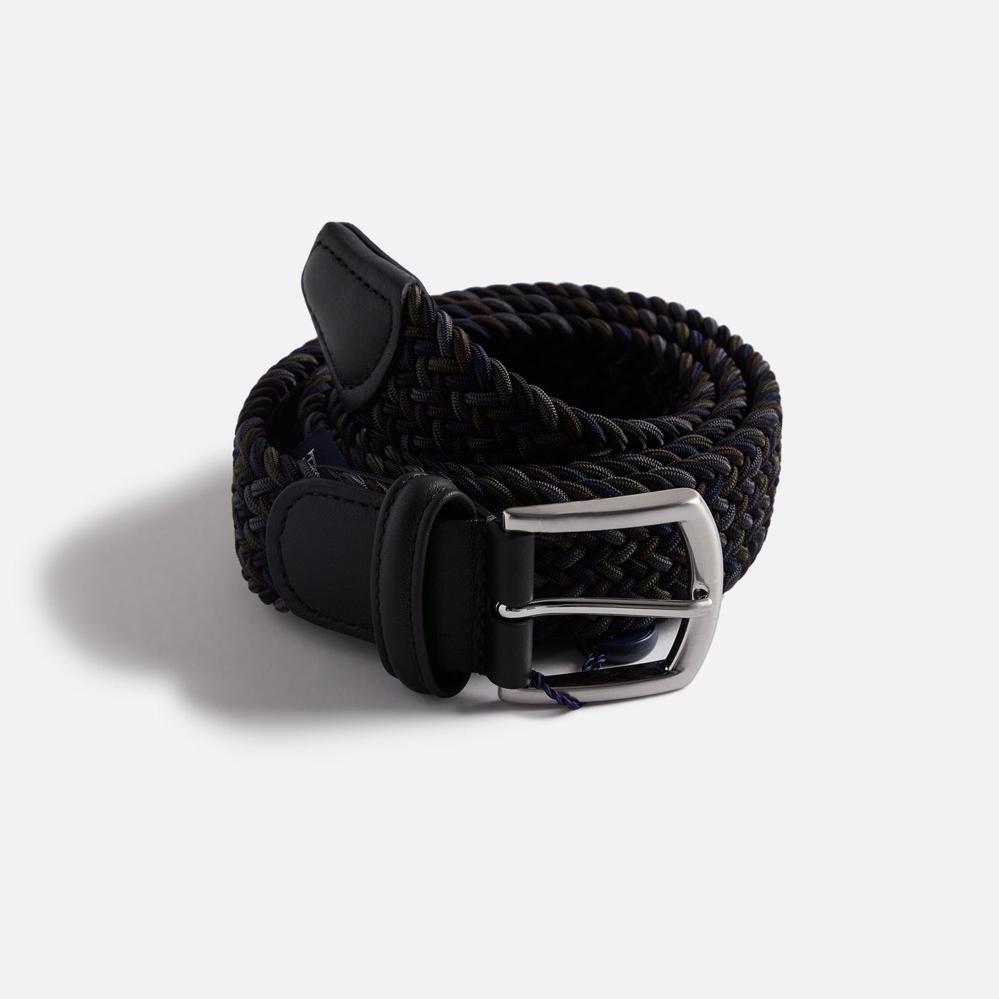 Anderson's Multi Color Stretch Woven Belt - Blue / Grey / Black