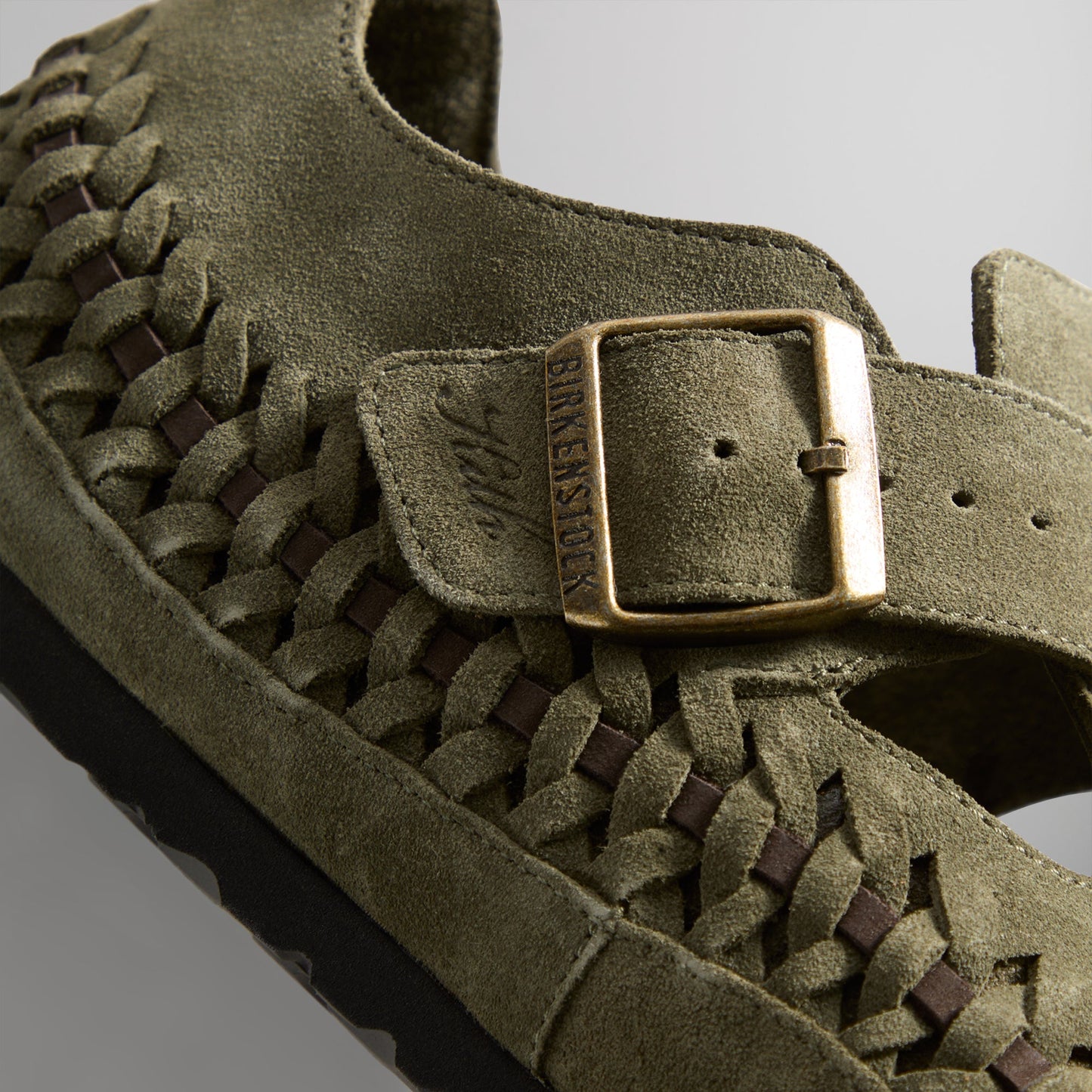 Kith for Birkenstock London Braided Shearling - Olive Night