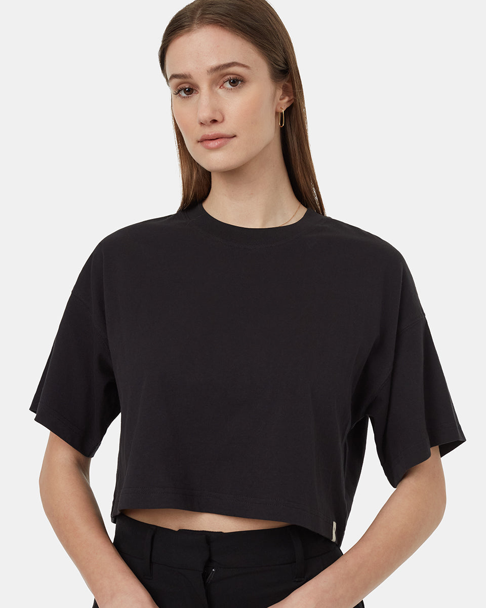 Regenerative Cotton Oversized Crop T-Shirt
