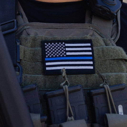 Blue Line Flag Embroidered Patch