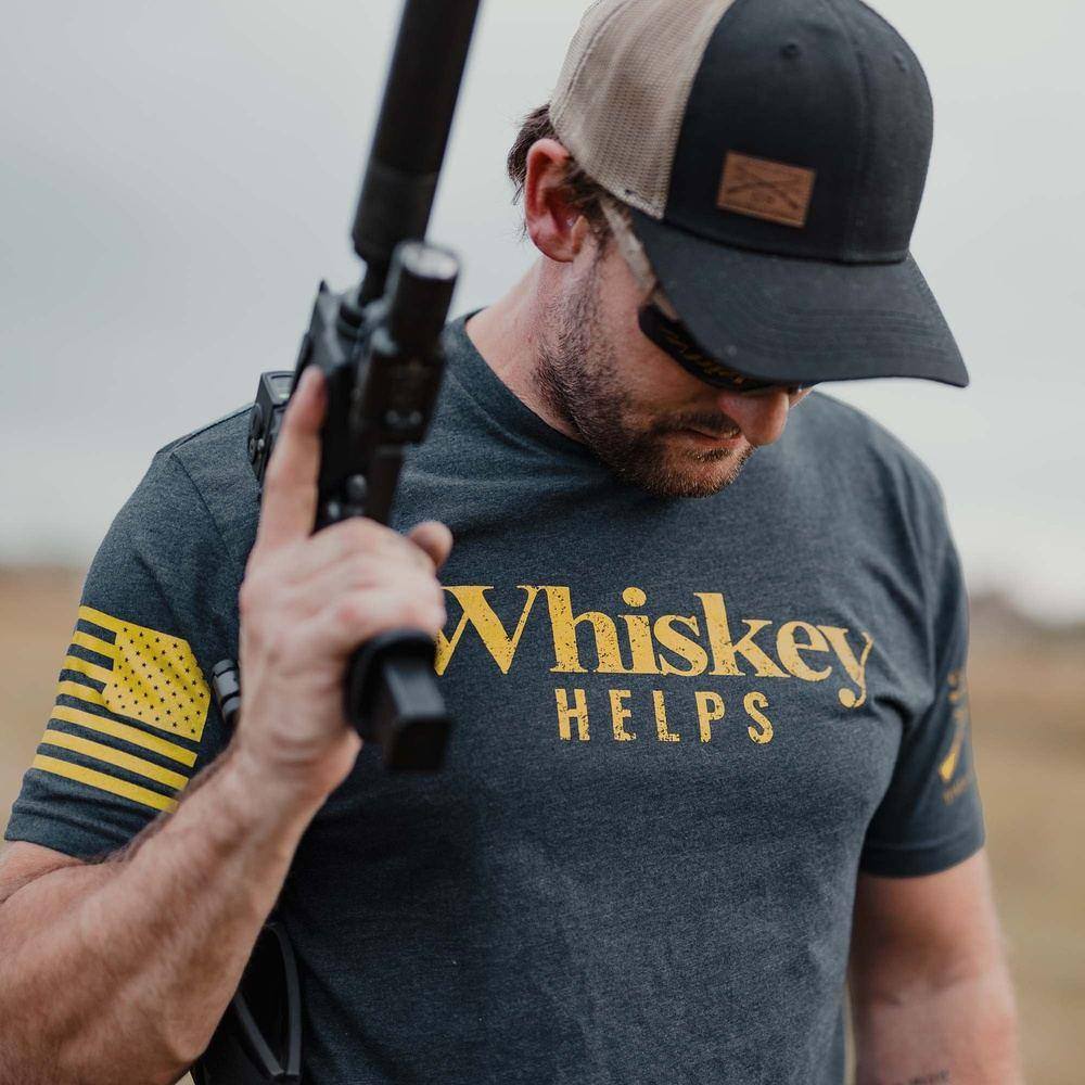 Whiskey Helps™  T-Shirt - Midnight Navy