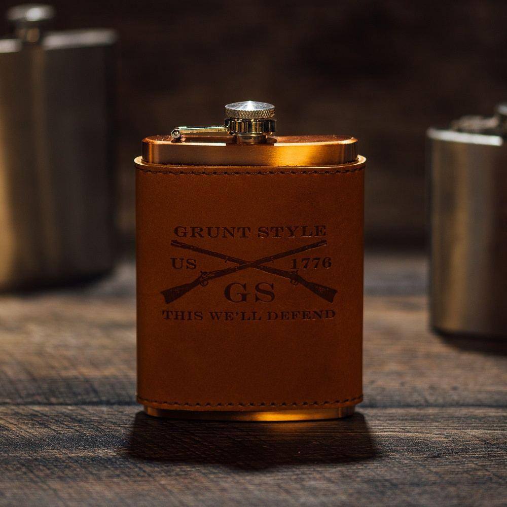 Leather Wrapped Flask