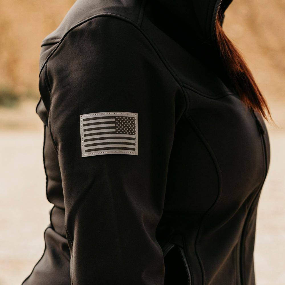 Women's Soft Shell Hoodie - Black