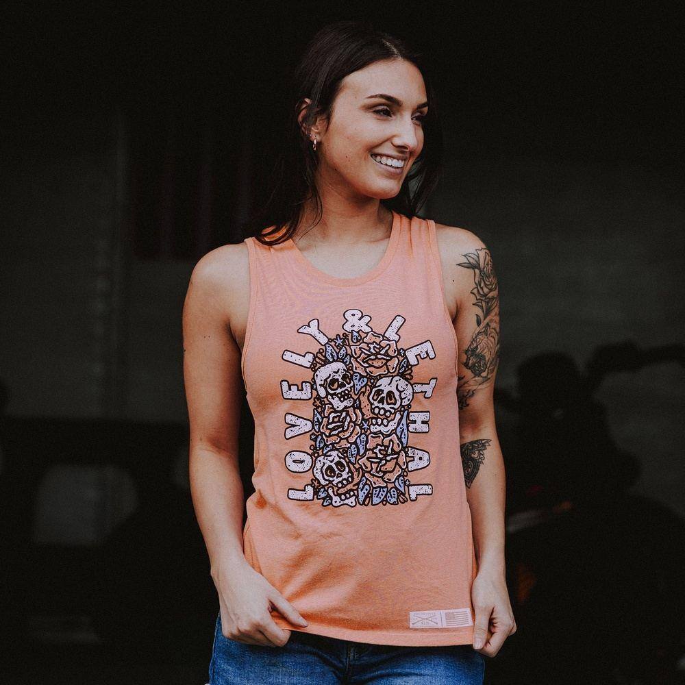 Women's Lovely & Lethal Everyday Tank - Heather Sunset