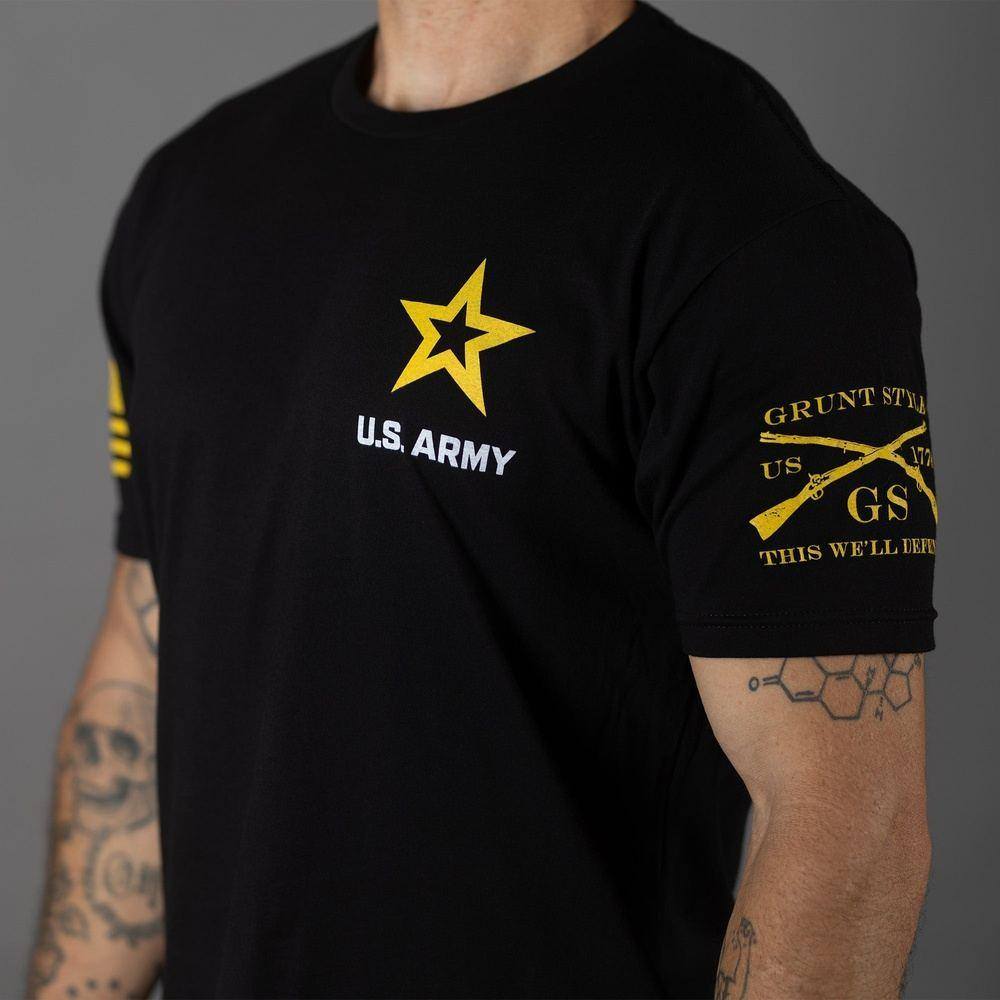 Army Basic Full Logo T-Shirt - Black