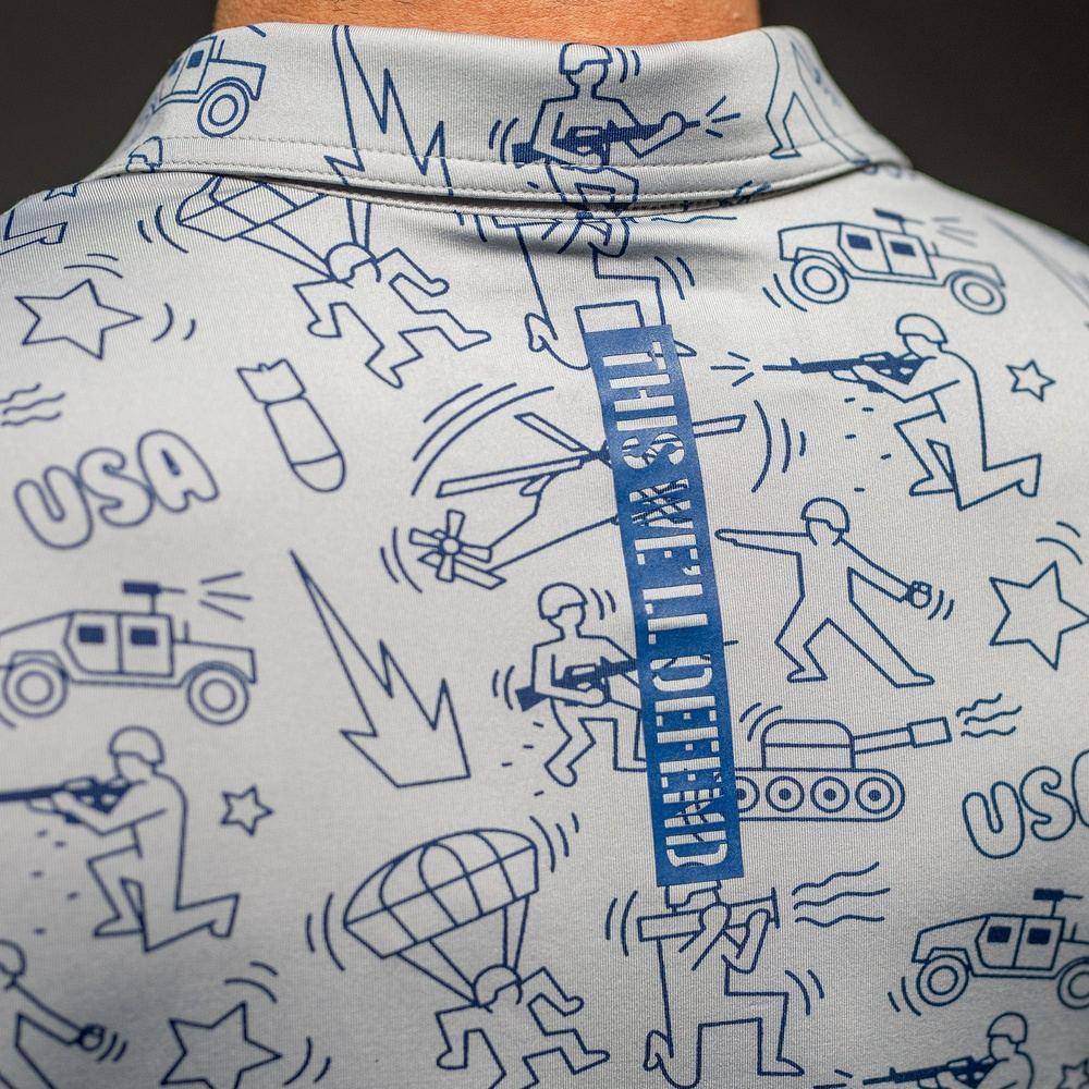 Men's Polo - Military Pop Art