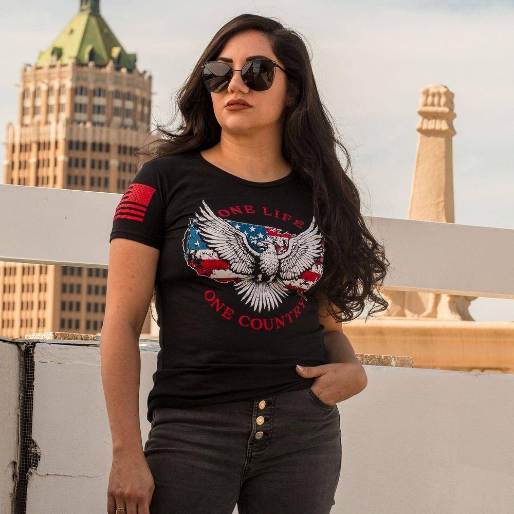 Women's One Life One Country Slim Fit T-Shirt - Black