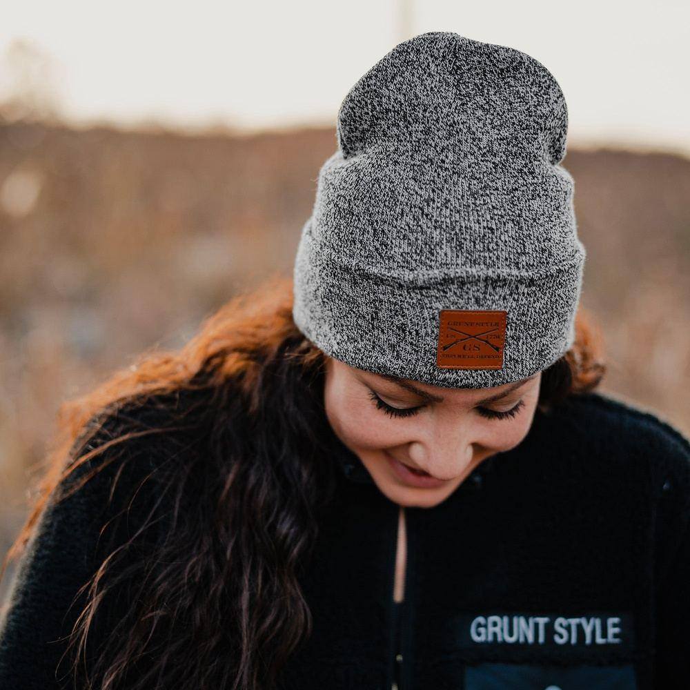 Cuffed Beanie - Black Heather