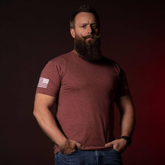 Club Member - Men's Basic T-Shirt - Heather Burgundy