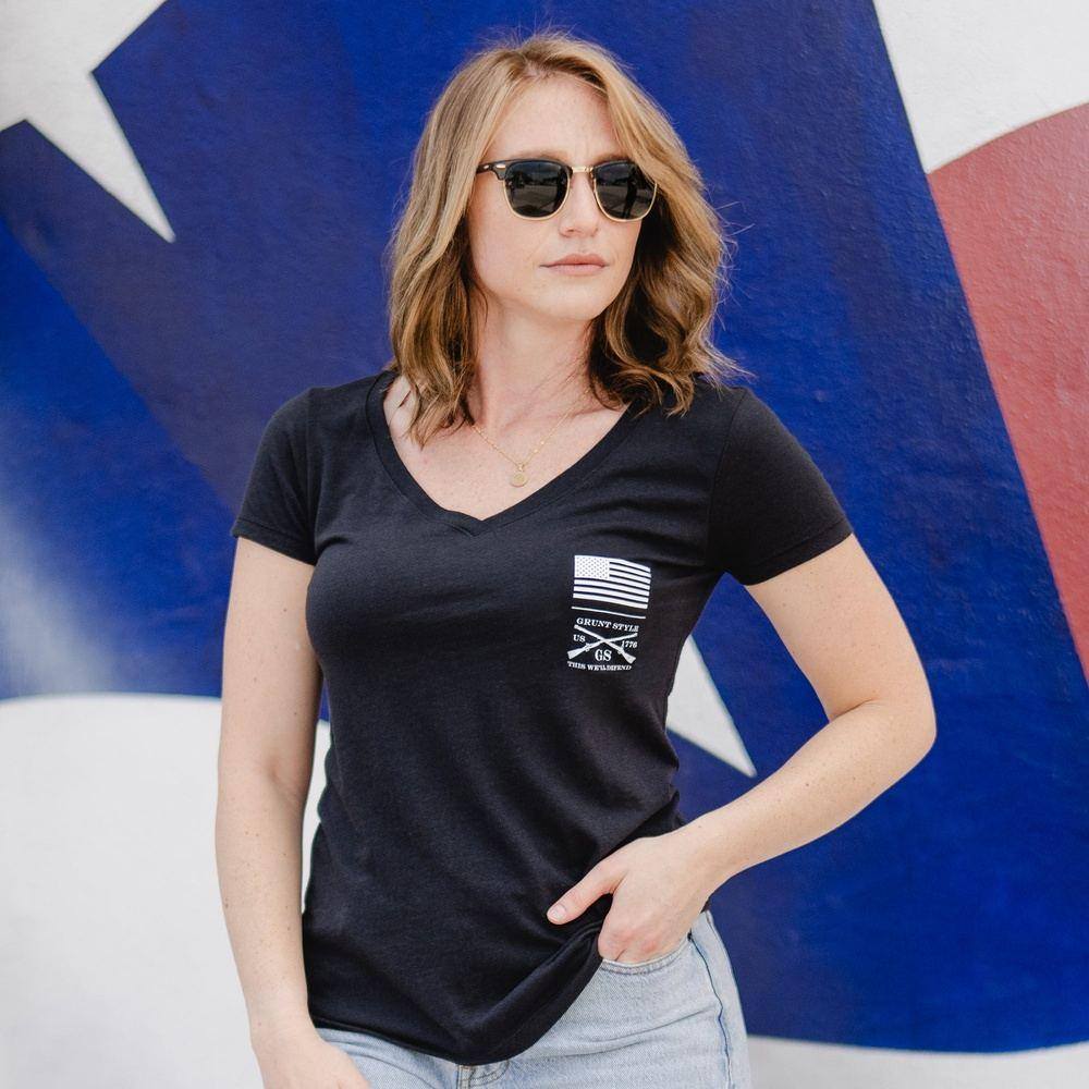 Women's Liberty V-Neck - Black