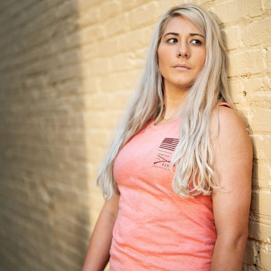 Women's Strength Through Suffering Everyday Tank - Heather Sunset