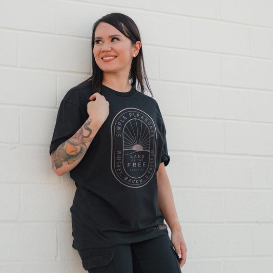 Women's Simple Pleasures Boyfriend Fit T-Shirt - Black