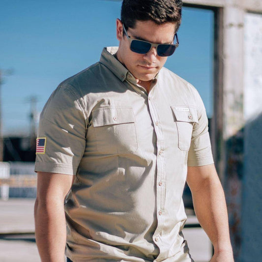 Men's Garage Button Down - Tan