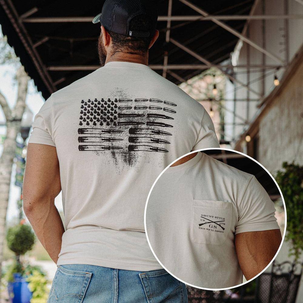Men's Ammo Flag Pocket T-Shirt - Sand
