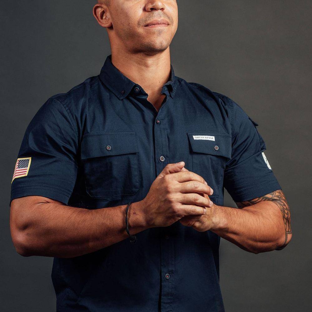 Men's Garage Button Down - Navy
