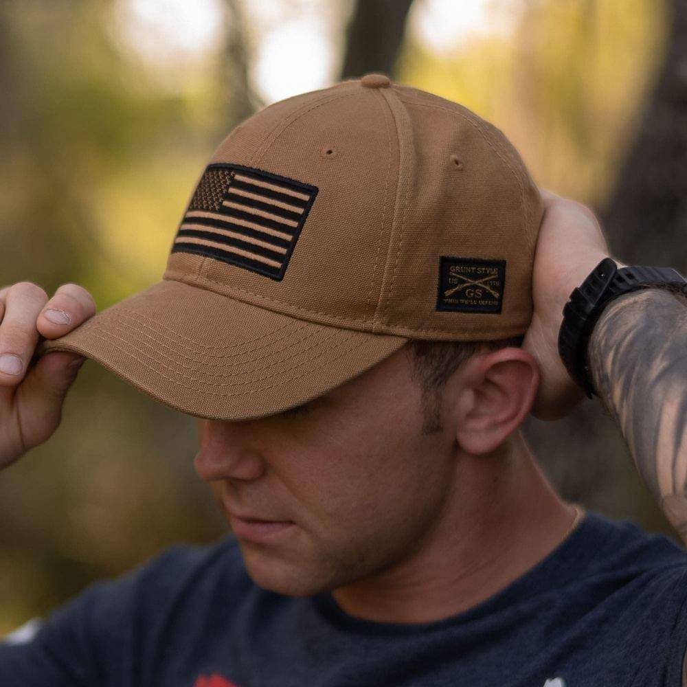 Embroidered American Flag Hat