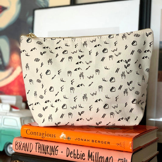 Boob Print Makeup Pouch
