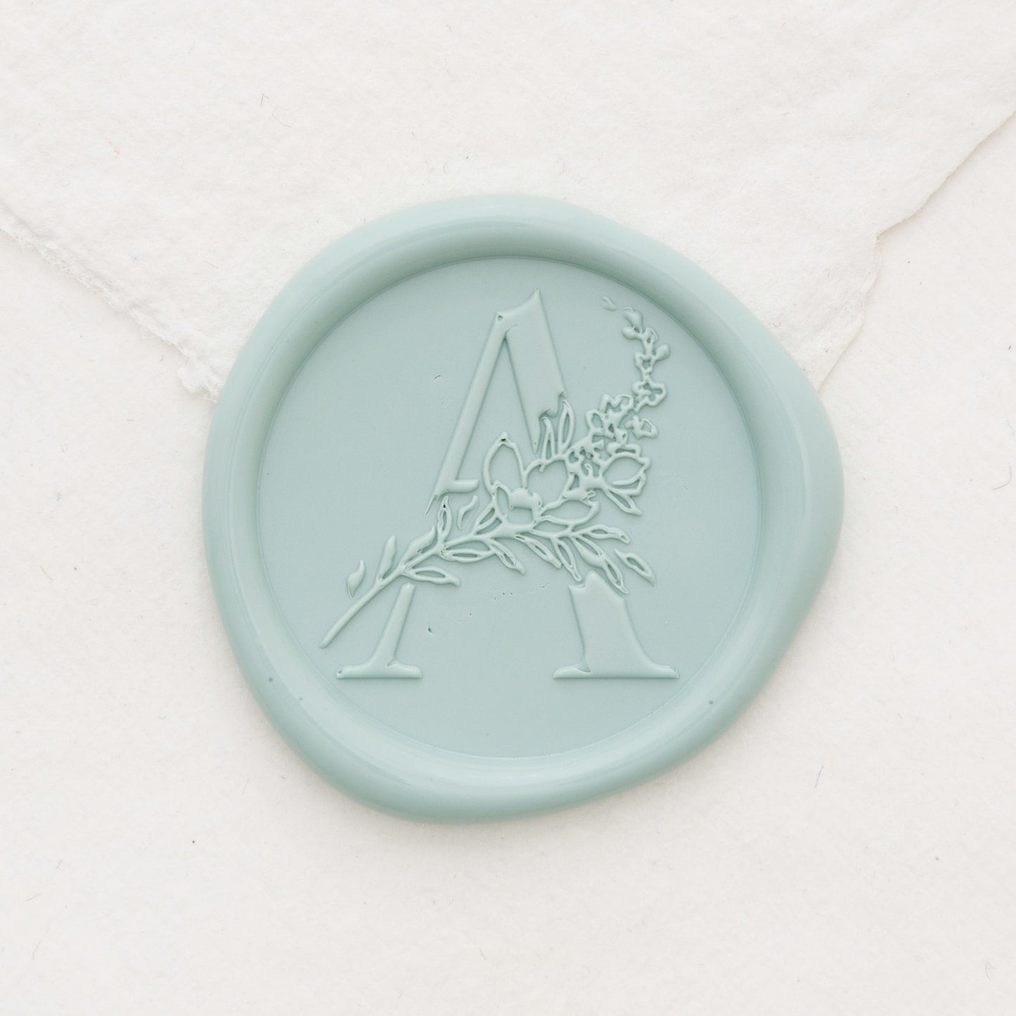 Botanical Single Initial Wax Seals