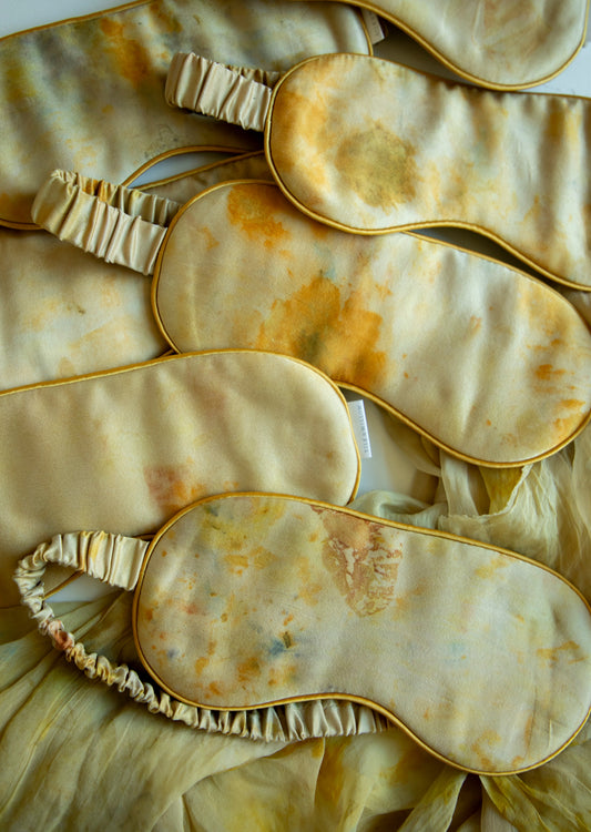 Hand-Dyed Eco-Dyed Restorative Silk Eye Mask