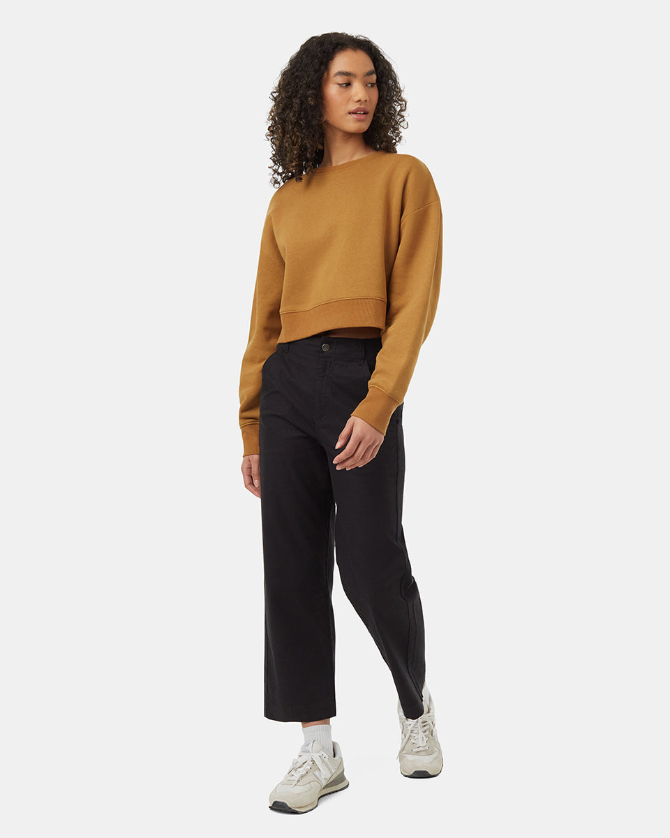 TreeFleece Oversized Cropped Crew