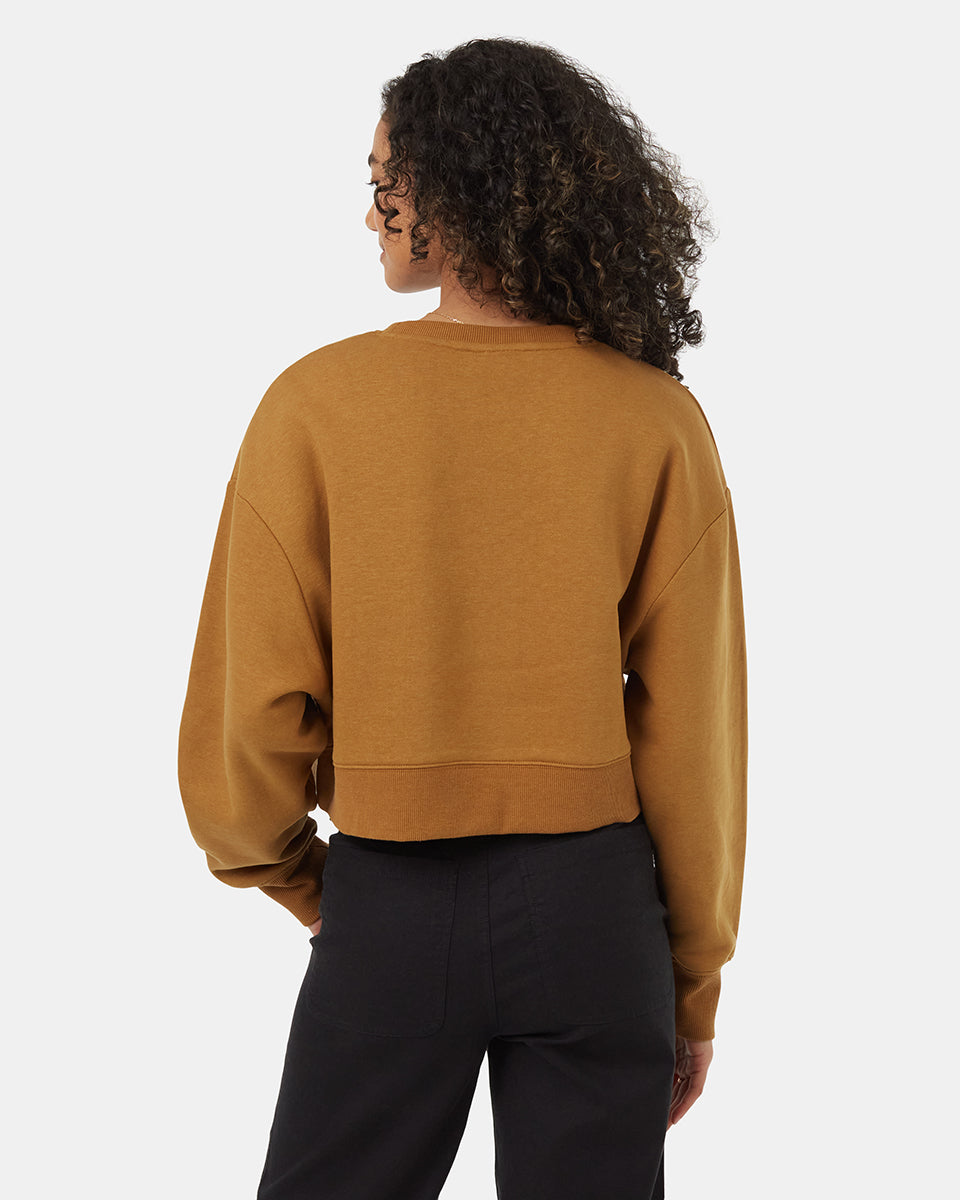 TreeFleece Oversized Cropped Crew