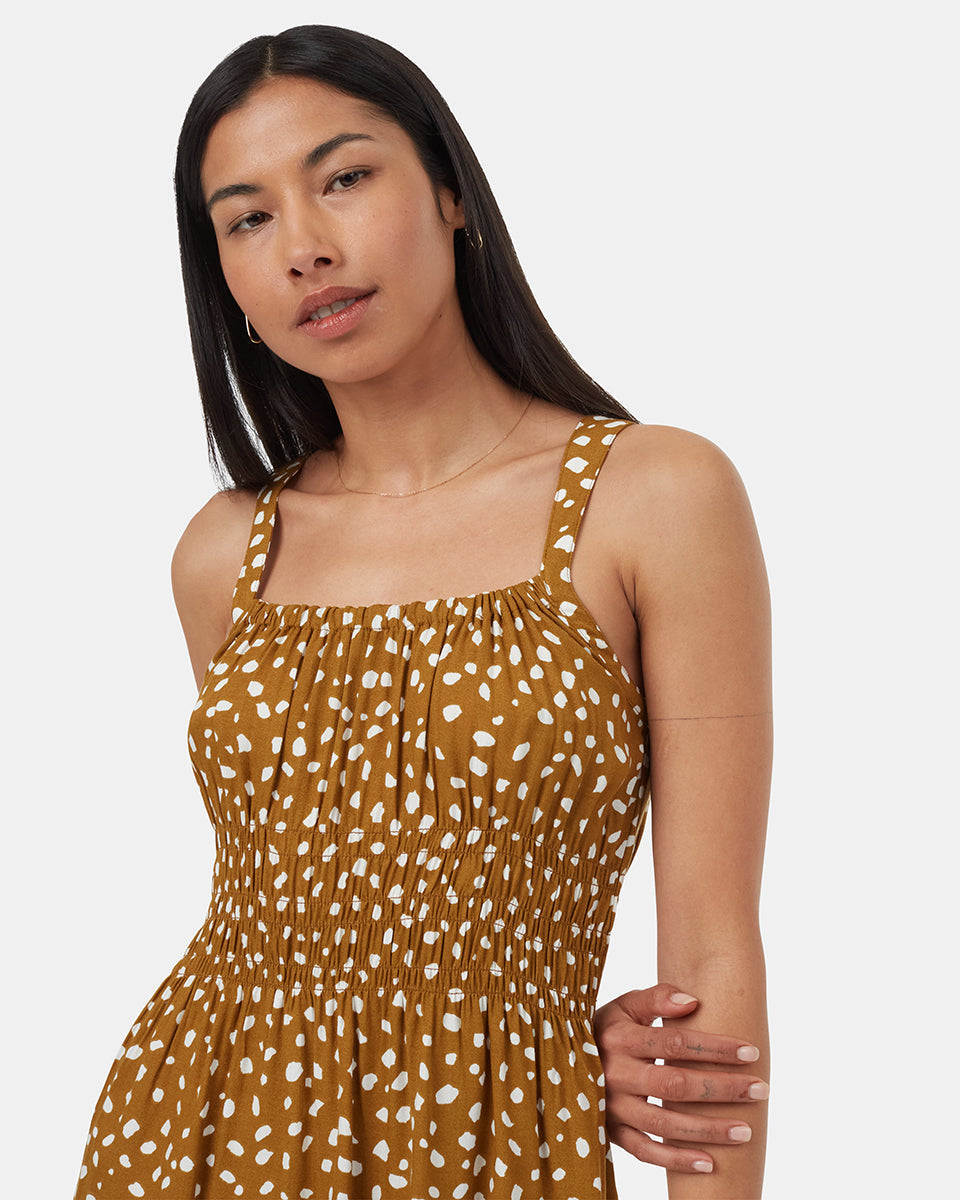 EcoWoven Crepe Smocked Dress