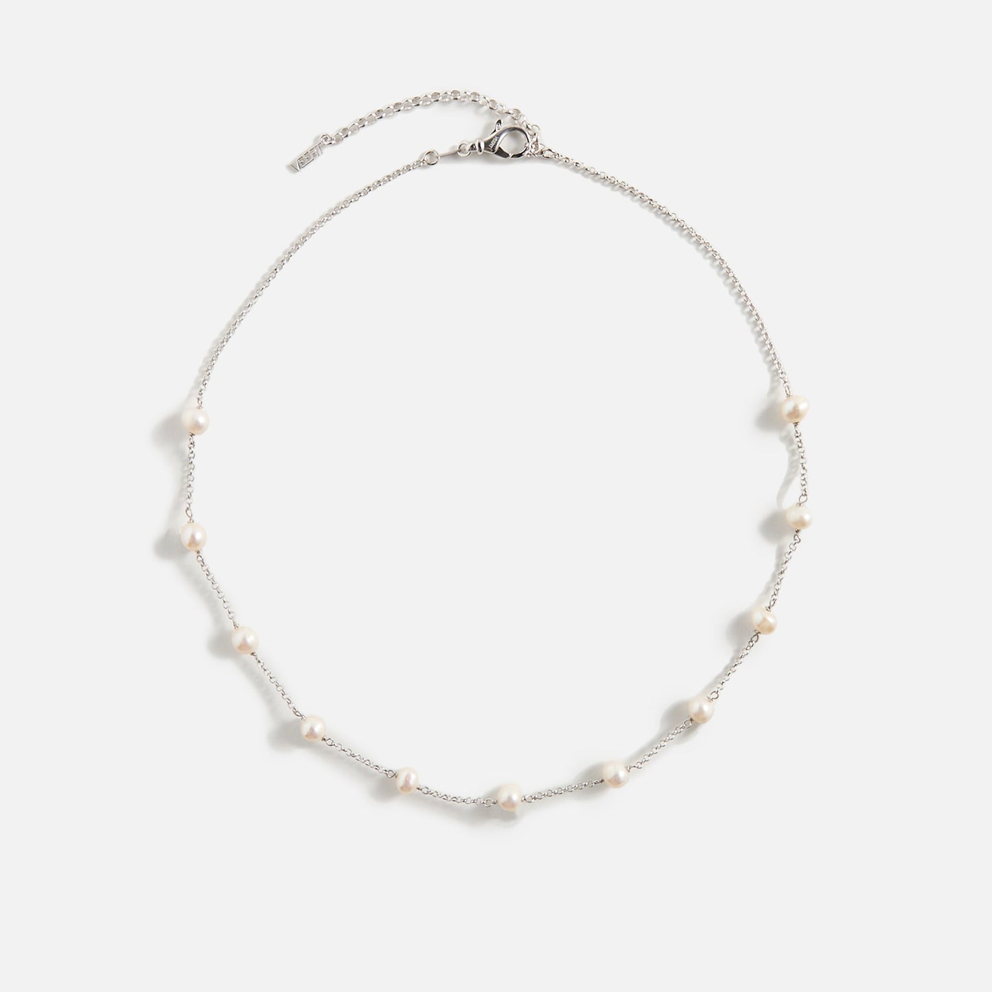 VEERT The Classic Pearl Chain - White Gold