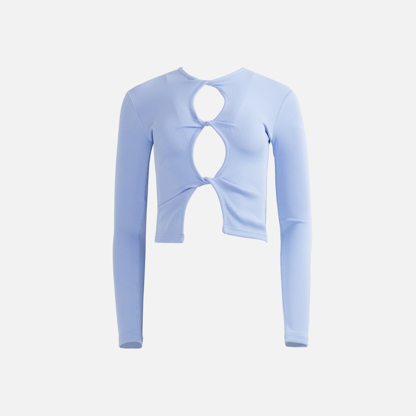 Christopher Esber Open Twist Long Sleeve Top - Cornflower