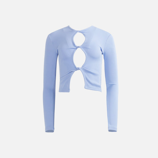 Christopher Esber Open Twist Long Sleeve Top - Cornflower