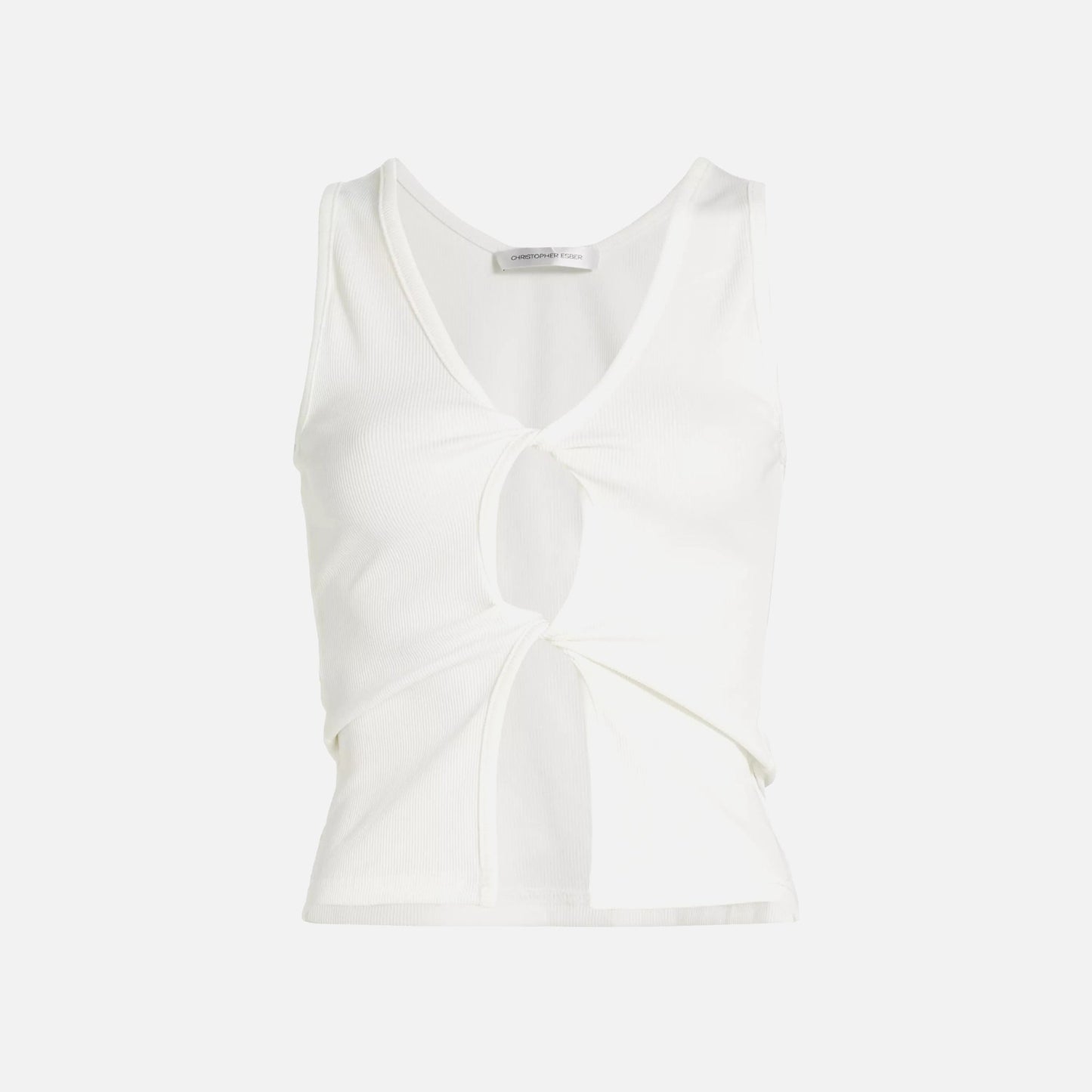 Christopher Esber Open Twist Tank - White