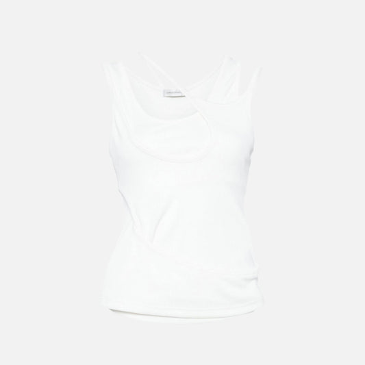 Christopher Esber Overlapped Tank - White