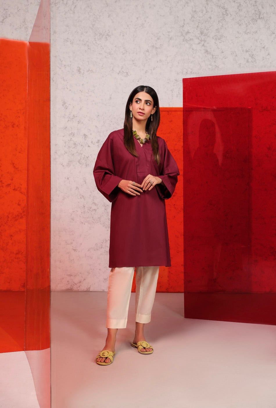 Dyed Lawn Kurti