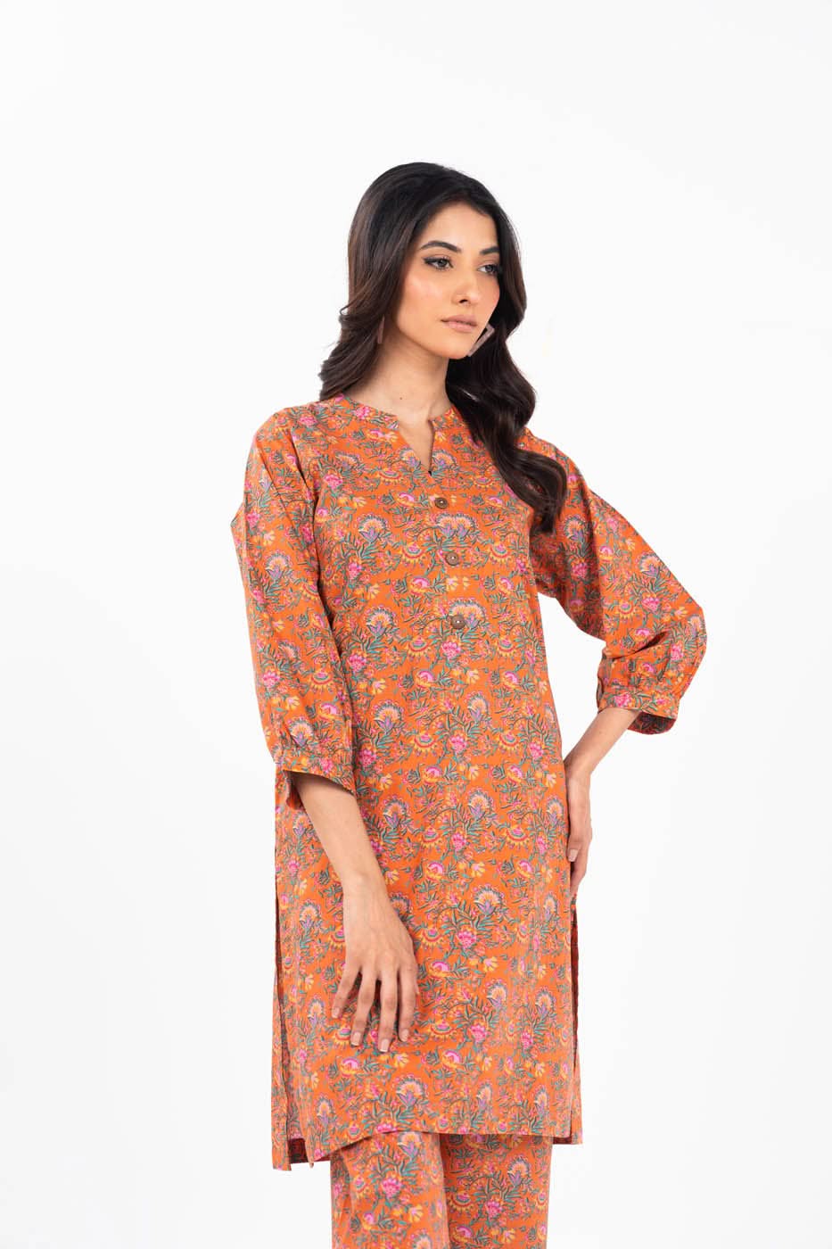 Stitched - 2 Pc Printed Cambric Outfit