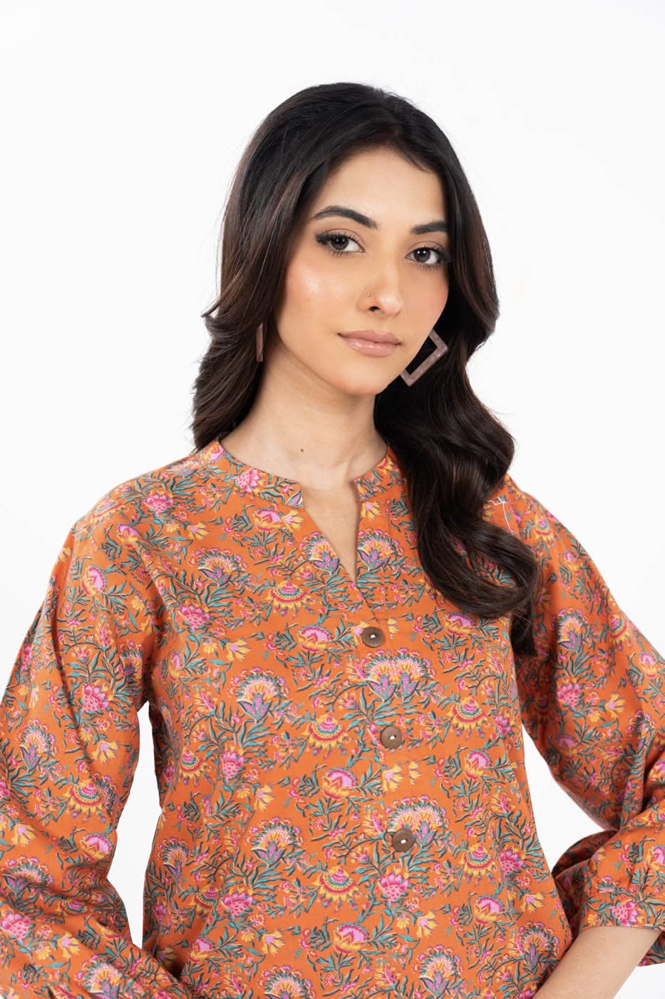 Stitched - 2 Pc Printed Cambric Outfit