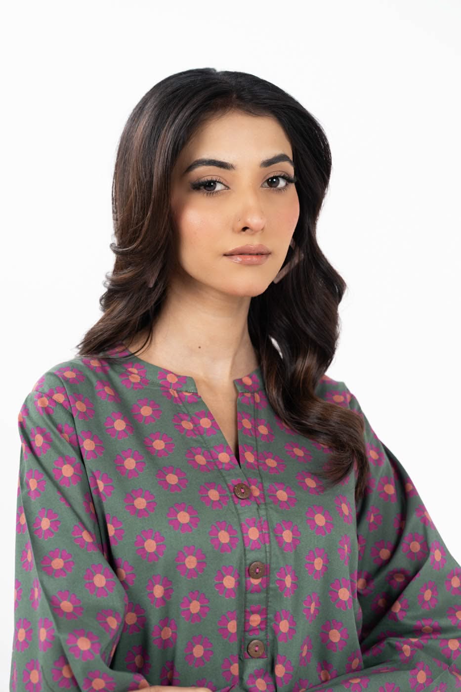Stitched - 2 Pc Printed Cambric Outfit