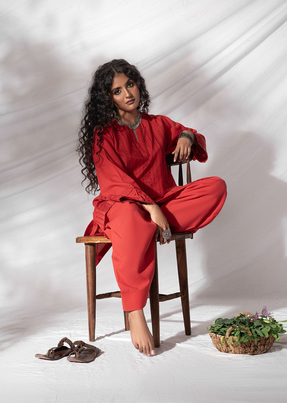 Stitched - 2 Pc Embroidered Chikankari Outfit