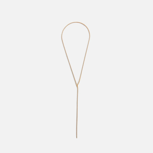 Crystal Haze Long Lariat Mini Serena Necklace - Gold
