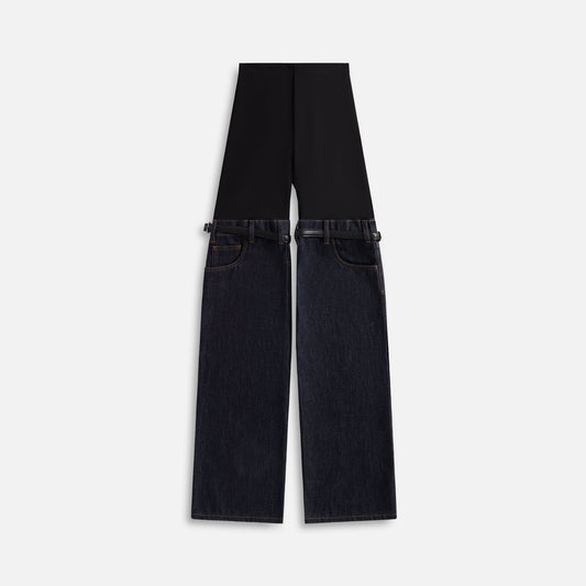 Coperni Hybrid Denim Trousers - Black / Blue