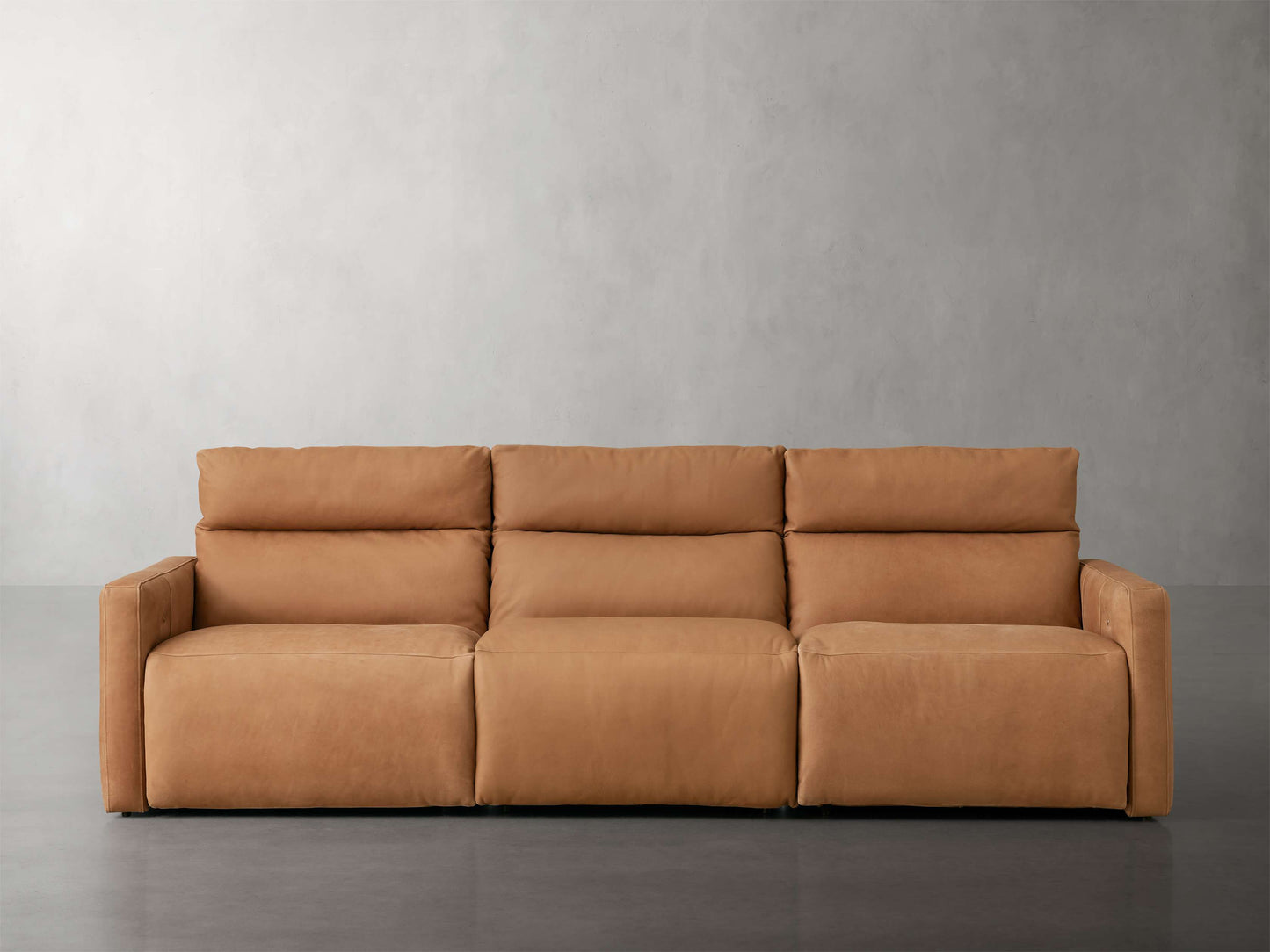 Rowland Tailored Leather Three Piece Motion Modular Sofa