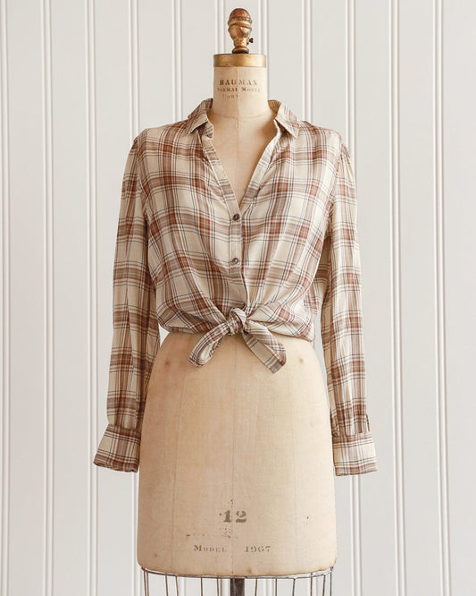 Found and Foraged Plaid Top
