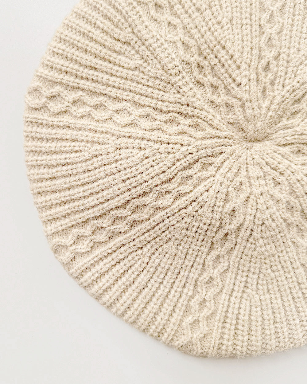 Hutton Knit Beret - Cream