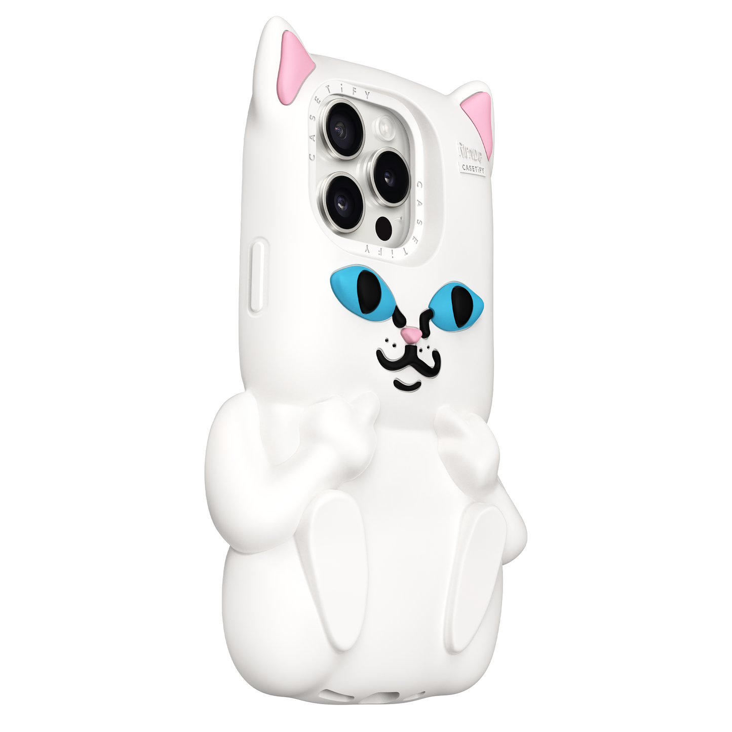 CASETiFY x Ripndip Lord Nermal iPhone 3D Phone Case (White)