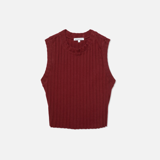 Cotton Citizen Capri Cut Out Tank - Wine