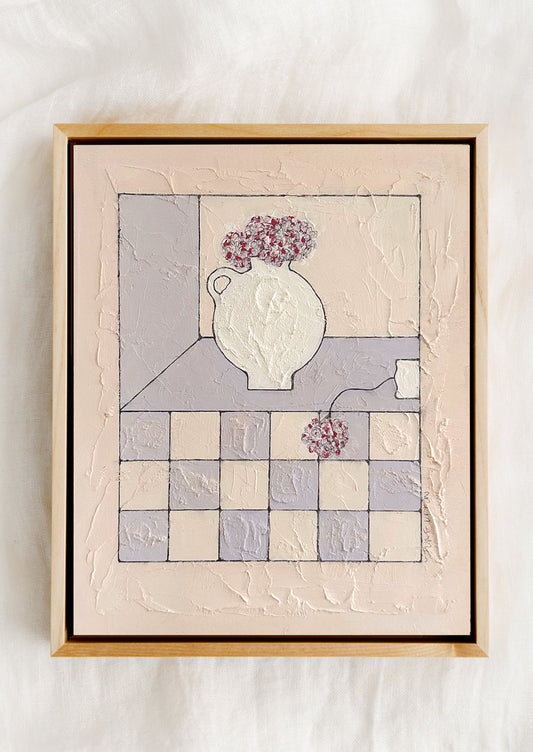 Cream Tiles & Hydrangeas No. 6 Painting