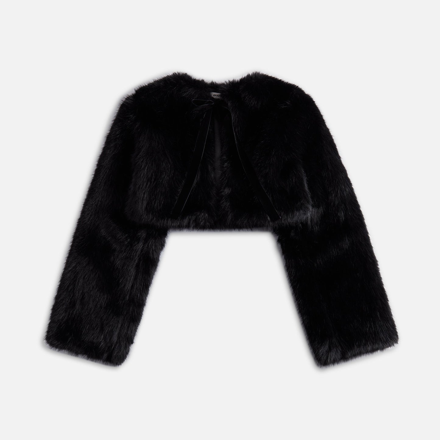 GUIZIO Alyana Faux Fur Jacket - Black