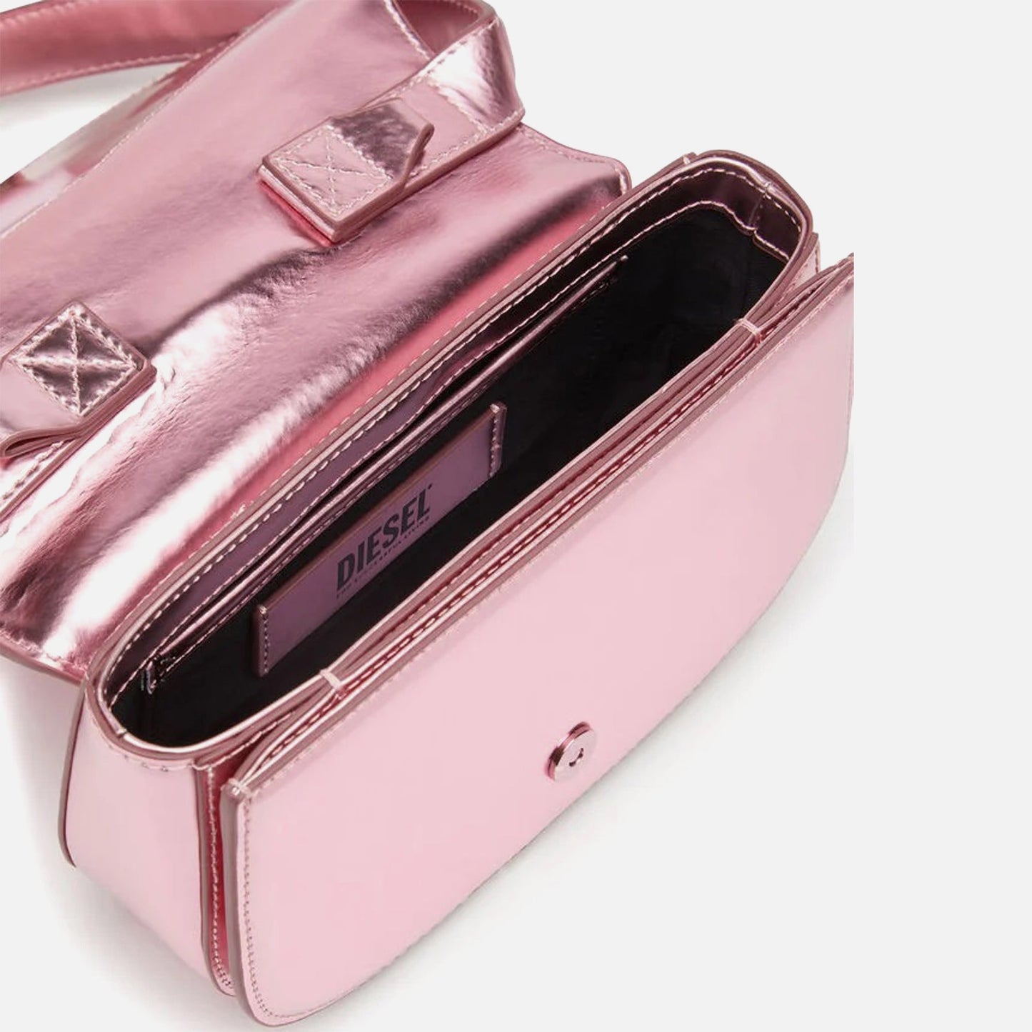 Diesel 1 DR Mirror Leather Bag - Pink