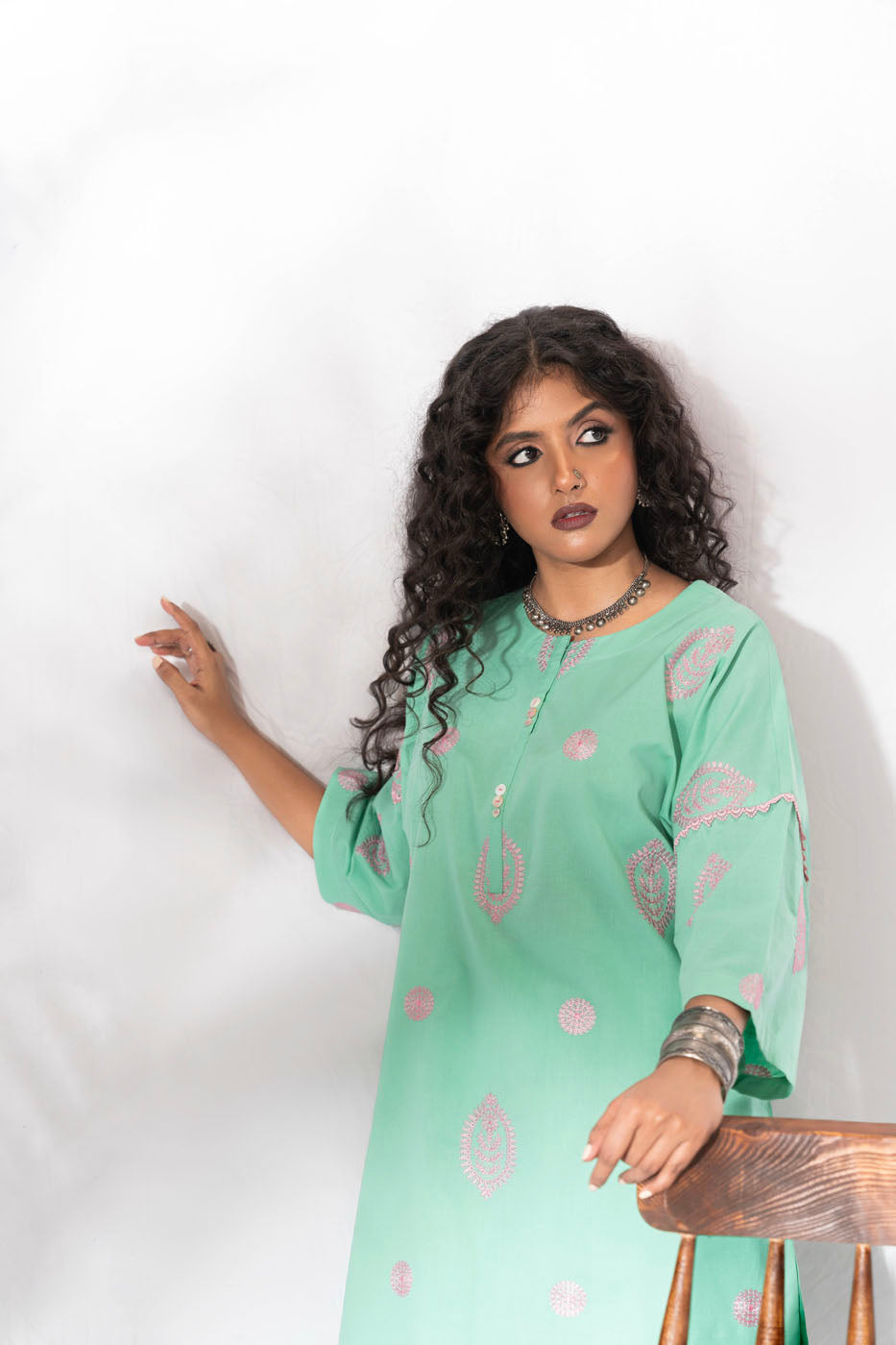 Stitched - 2 Pc Chikankari Outfit